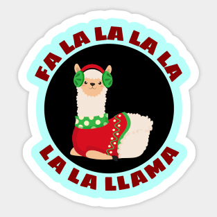 Fa la la la la la la llama | Llama Pun Sticker